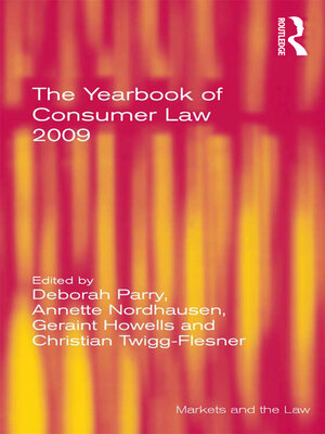 cover image of The Yearbook of Consumer Law 2009